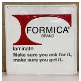 Formica laminate metal sign approx 2