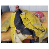 Fire police coat and helmet