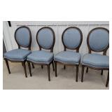 Set 4 blue chairs