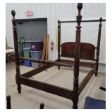 Carved four poster bed