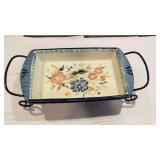 Casserole dish with holder
