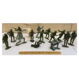 Box of plastic army figures