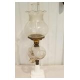Milk glass base lamp