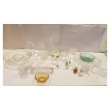 Clear glassware, salt and pepper shakers,etc