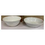 2pcs Early ironstone - mixing bowl & milk bowl
