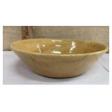 Yellowware milk bowl - some chips