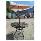 Patio table and umbrella