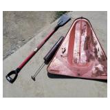 Sled, ice chipper, sprayer