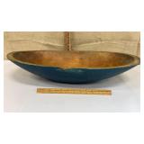 Fantastic dough bowl w/ blue paint