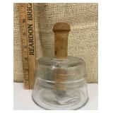 Glass butter mold - cracked internally