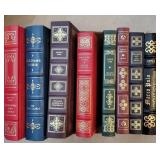 8 leather bound books - Marco polo, vanity fair,