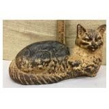 Cast iron cat doorstop