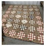 Quilt w/ diamond pattern approx 66"x84" - needs