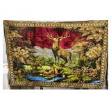 Tapestry w/Elk/buck - made in Italy - approx 4
