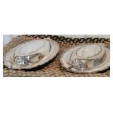 2 nice covered Oneida serving dishes