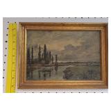 Small vintage print - Creek w/cows