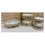 Pyrex - Homestead mixing bowls & casserole