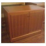 2 door cabinet with marquetry inlay
