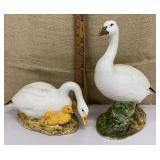 Pair of ceramic duck figures