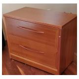 2 drawer hanging file cabinet with marquetry