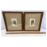 2 beautiful watercolors - portraits of Eastern