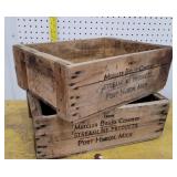 2 Mueller brass Michigan crates 19"14"7"
