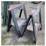 2 Plastic saw horses