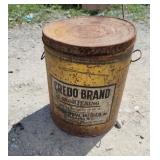 Credo brand shortening tin