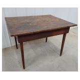 Early red Hepplewhite farm table 42"34"29"