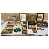 Box of nice country art/frames etc