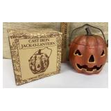 Cracker Barrel cast iron jack-o-lantern for