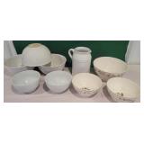 Box white china - Williams-Sonoma bowls, pitcher,