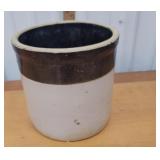 Brown and white crock
