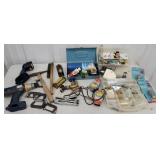 Soldering kit, lighting, c clamps, etc