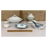 Ironstone/transferware vegetable dish, tureen