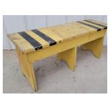 Yellow bucket bench 36"12"16"