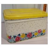 Retro yellow Tin breadbox