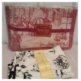 Williams-Sonoma Toile tablecloth & Nordic table