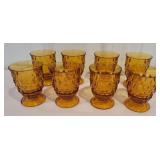 Set 8 Amber glasses