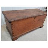Early dovetailed blanket box 34"14"16"