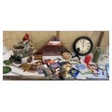 Households - flag display, clock, cd