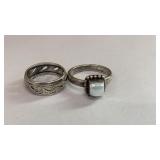 2 sterling rings