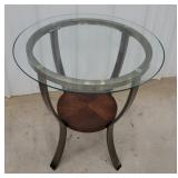 Glass top end stand 24"25"