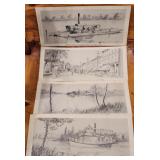 4 Owego prints - unframed