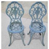 Cast patio chairs