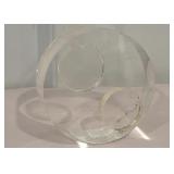 70s peter allen lucite paperweight/photo frame -