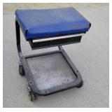 Rolling stool with drawer
