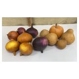 Rustic faux onions & gourds