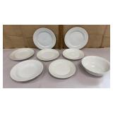 Ironstone/white dishes & bowls