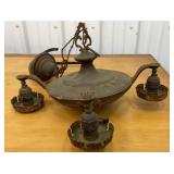 Brass & cast chandelier